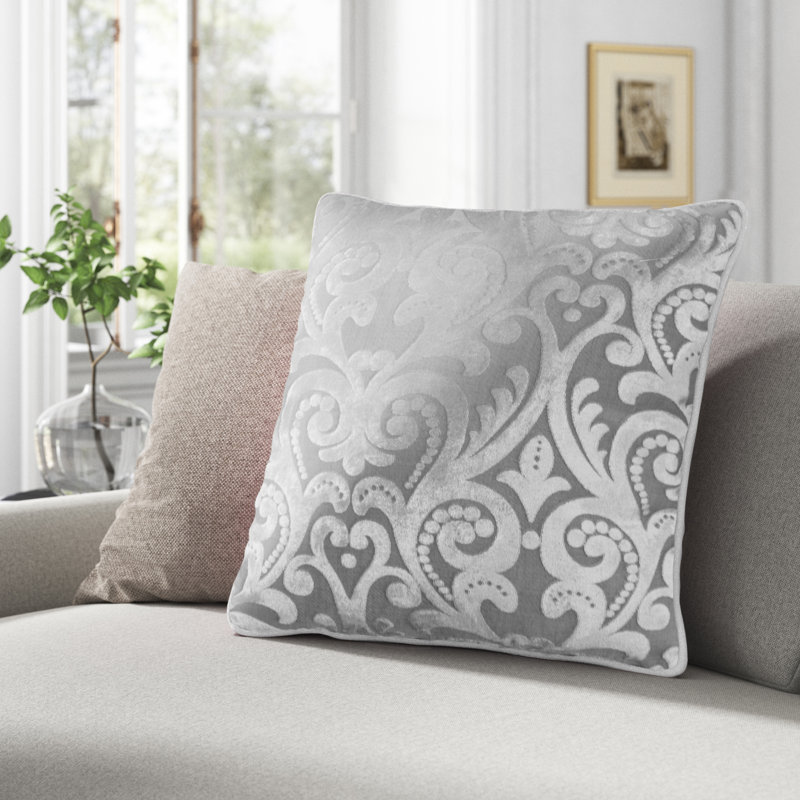 Kelly Clarkson Home Liana Cut Square Velvet Pillow Cover & Insert